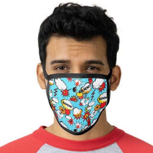 Comic Book Pop Art Super Hero Face Mask