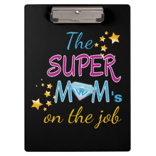 Comic Book Pop Art Superhero Mom Mother's Day Clipboard
