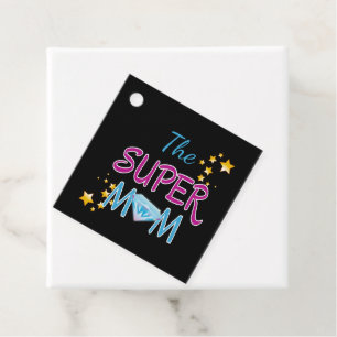 Comic Book Pop Art Superhero Mom Mother's Day Favor Tags