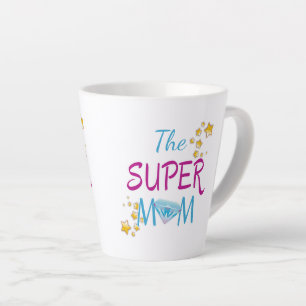 Comic Book Pop Art Superhero Mom Mother's Day Latte Mug