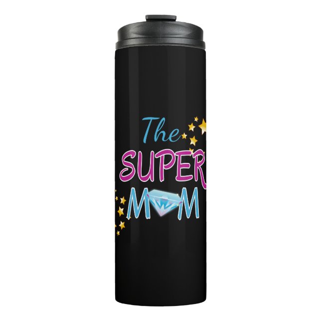 Comic Book Pop Art Superhero Mom Mother's Day Thermal Tumbler (Front)