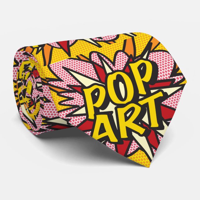 Comic Book POP ART Superhero Neck Tie (Rolled)