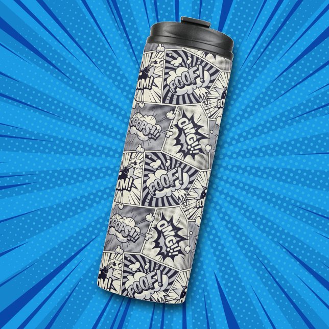 Comic Book Pop Art  Thermal Tumbler (Creator Uploaded)