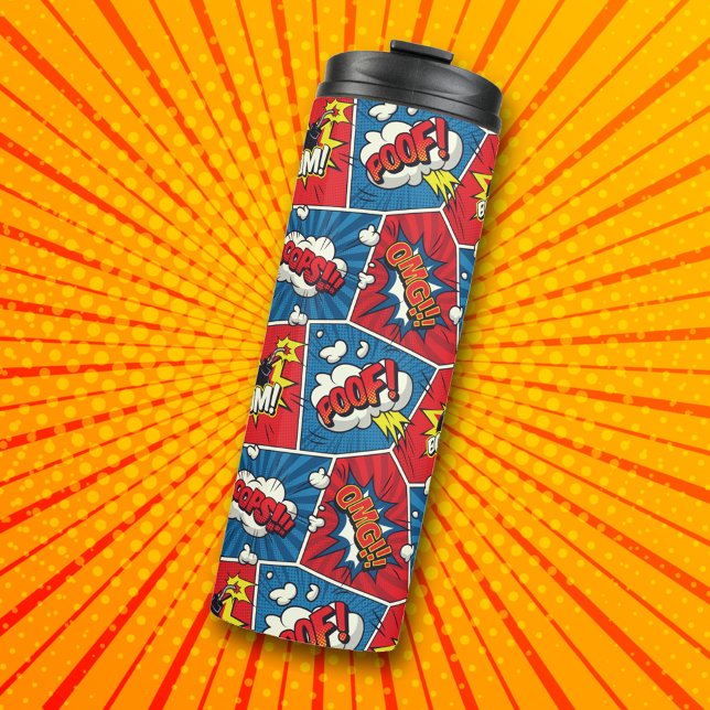 Comic Book Pop Art  Thermal Tumbler (Creator Uploaded)