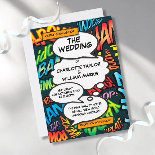 Comic Book Pop Art Wedding Invitation