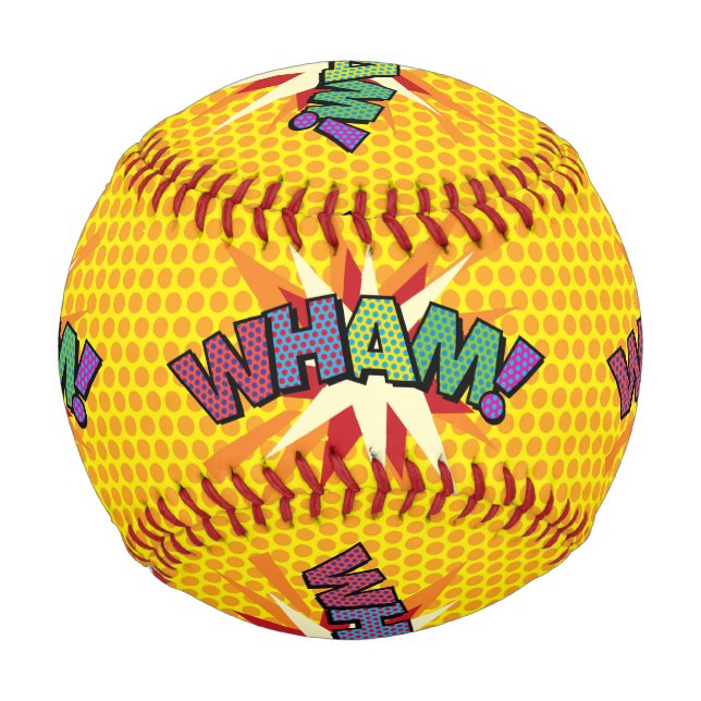 Comic Book Pop Art WHAM! Baseball (Front)