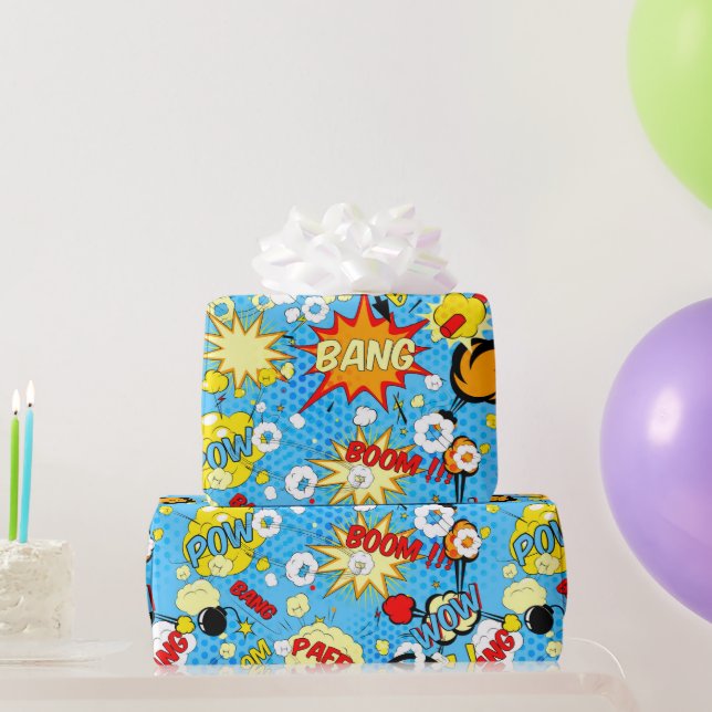 Comic Book Pop Art Wrapping Paper (Party Gifts)