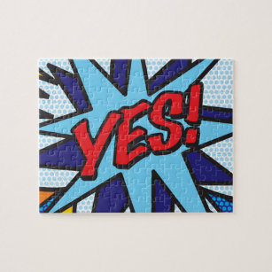 Comic Book Pop Art YES Jigsaw Puzzle