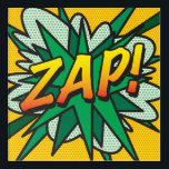 Comic Book Pop Art ZAP Acrylic Print<br><div class="desc">Fun trendy superhero comic book pop acrylic prints that are sure to add a splash of colour to a range of rooms in your home or office. An ideal way to treat yourself or someone that you know with these cool, unique comic con prints. Why not add some zap pow...</div>