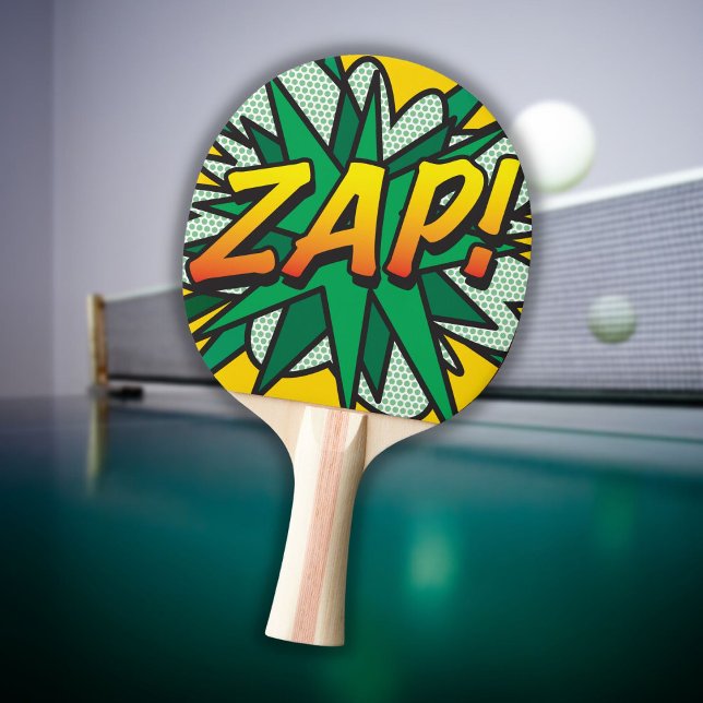 Comic Book Pop Art ZAP Modern Modern Fun Ping-Pong Paddle (Creator Uploaded)