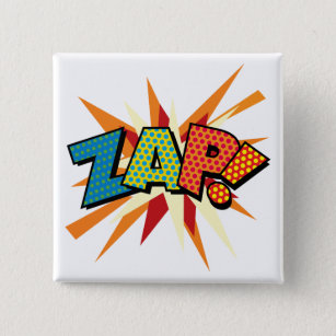 Comic Book Pop Art ZAP! Pinback Button
