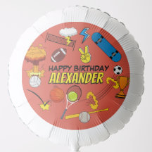 Comic Book Retro Sports Athletic Balls Birthday
