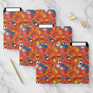 Comic Book Retro Sports Athletic Theme File Folder