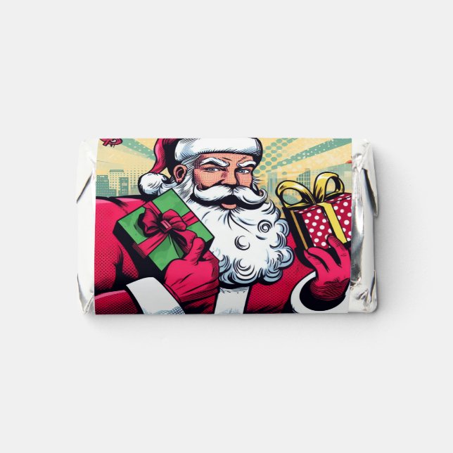 Comic book Santa/Christmas  Hershey's Miniatures (Front)