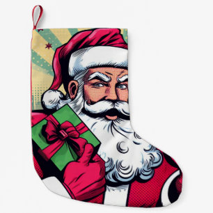 Comic book Santa/Christmas  Small Christmas Stocking