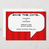 Comic book Save the Date (Front/Back)