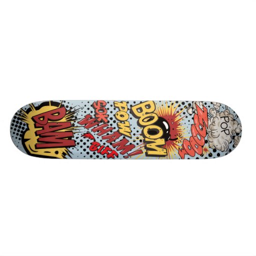 Comic Book Skateboard | Zazzle