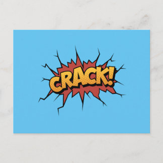 Comic Book Sound Effect - Crack! Pop Art Postcard