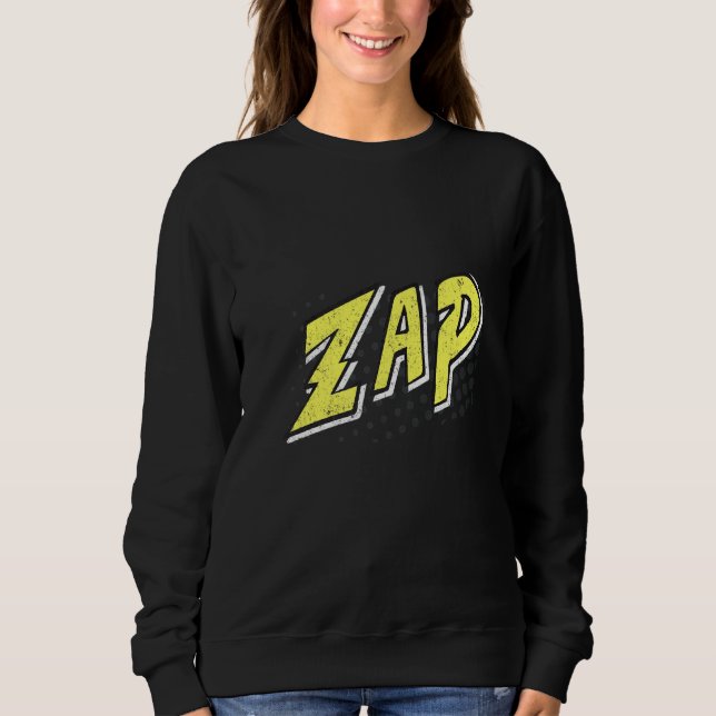 Comic Book Sound Effect Whap Action Bubble Sweatshirt (Front)
