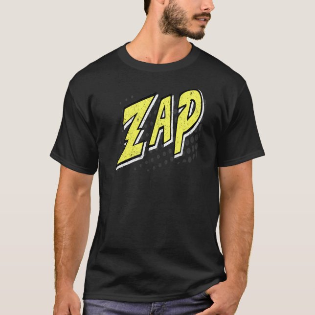 Comic Book Sound Effect Whap Action Bubble T-Shirt (Front)