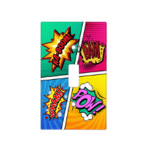 Comic Book Sound Effects Light Switch Cover