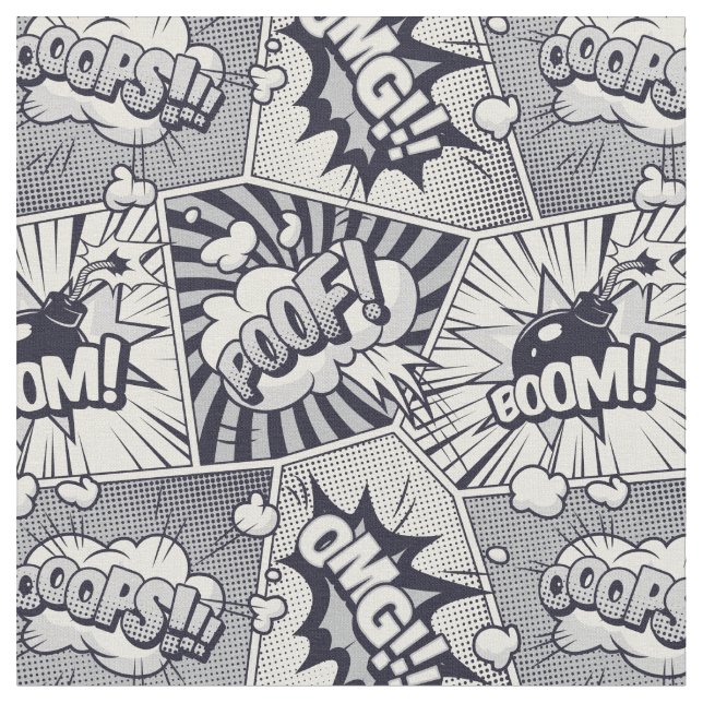 Comic Book Speech Bubble Fabric (Close Up)