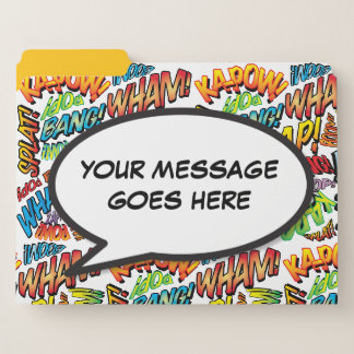 Comic Book Speech Bubble Fun Organizer File Folder