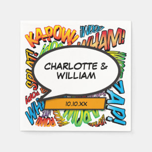 Comic Book Speech Bubble Modern Fun Napkins
