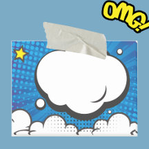 Comic Book Speech Bubble Pop Art Blue