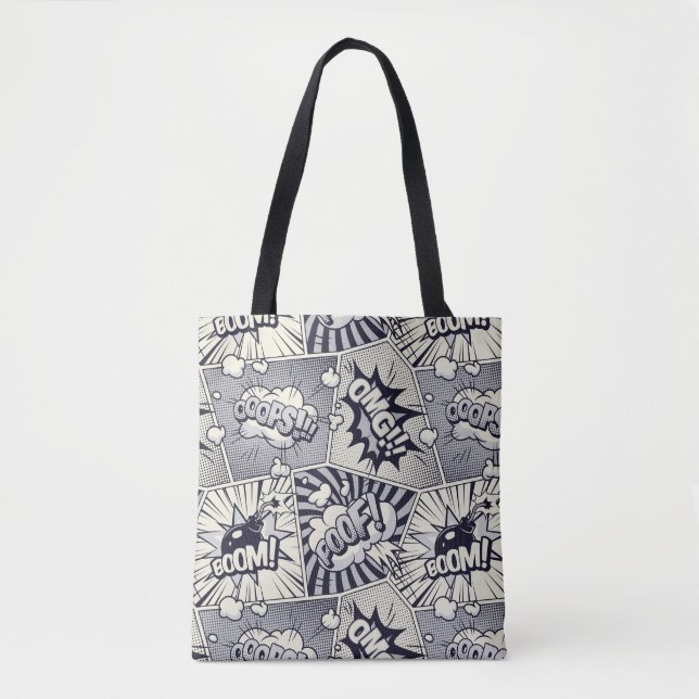 Comic Book Speech Bubble Tote Bag (Front)