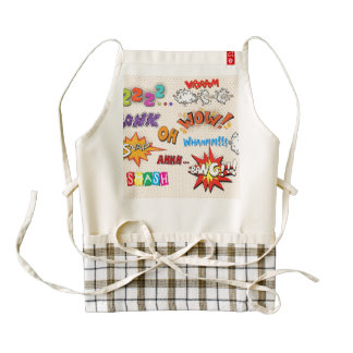 Comic Book Style Expressions Design Zazzle HEART Apron