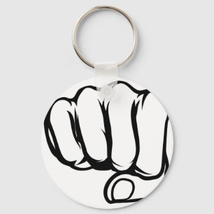 Comic Book Style Fist Keychain