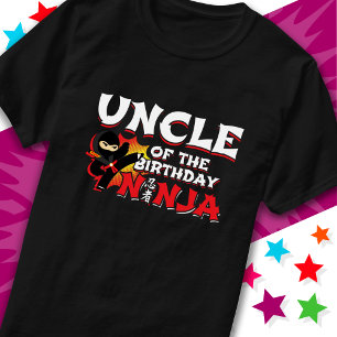 Comic Book Style Party Uncle of the Birthday Ninja T-Shirt