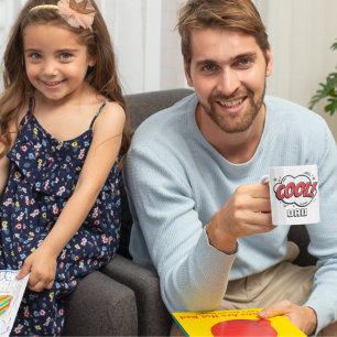Comic Book Style Pattern Cool Dad White  Coffee Mug