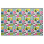 Comic Book Style Pet Pattern Fabric