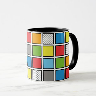 Comic Book Style Squares Mug