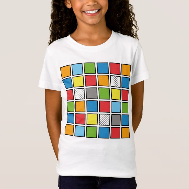 Comic Book Style Squares T-Shirt (Front)