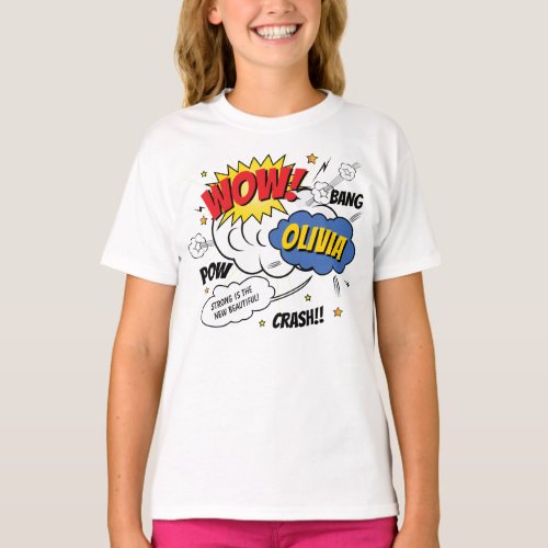 Comic Book Style Super Hero T_Shirt