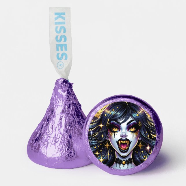 Comic Book Style Vampire Halloween Party  Hershey®'s Kisses® (Front)