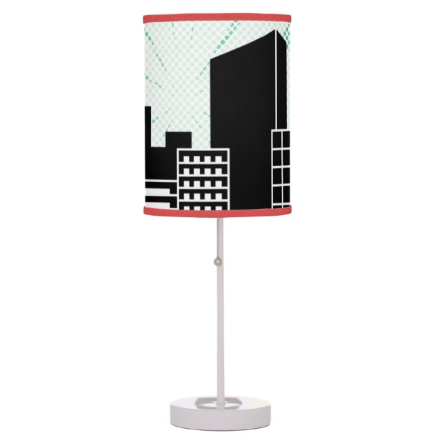Comic Book Super Hero Themed Boys Bedroom Decor Table Lamp (Front)