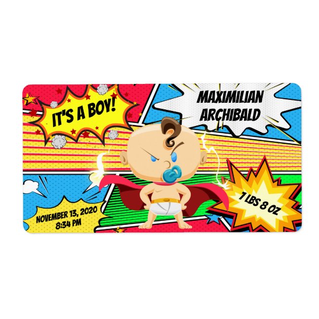superhero birth announcement