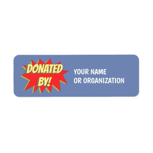 Comic Book Superhero Donation Sticker