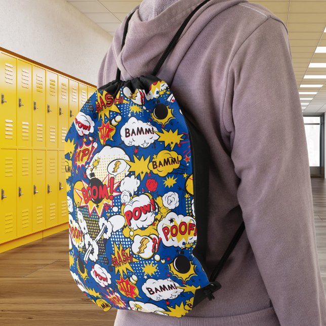 Comic Book Superhero  Drawstring Bag (Creator Uploaded)