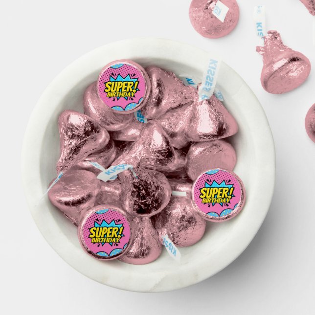 Comic book superhero girl birthday  hershey®'s kisses® (Assorted)