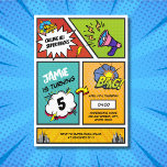 Comic Book Superhero Unique Boy's Birthday  Invitation<br><div class="desc">Get ready to unleash the superhero within with our one-of-a-kind Boys' Birthday Invitation that brings the excitement of comics to life! Inspired by the thrilling adventures of superheroes, this invitation is anything but ordinary, designed to set the stage for an epic celebration like no other. With bold, vibrant colors and...</div>
