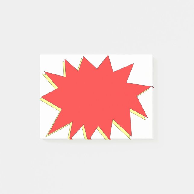 Comic Book Superhero Zap Post-it Notes (Front)