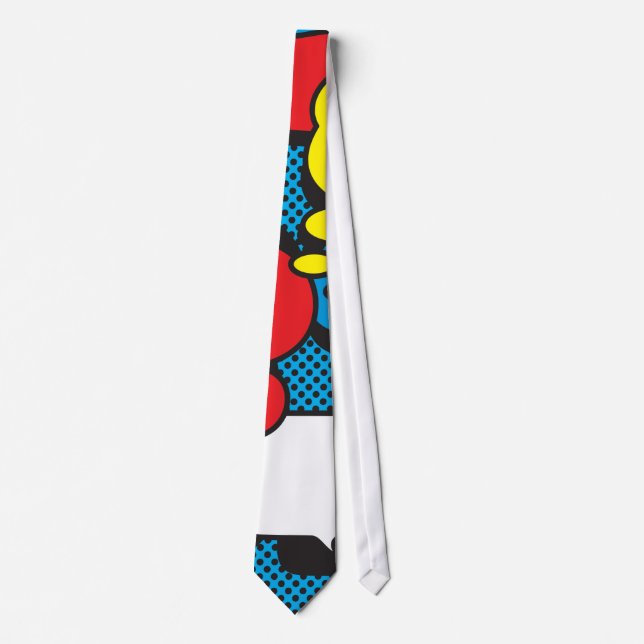 Comic Book Thought Bubbles Neck Tie (Front)