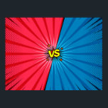 Comic book versus background, classic pop-art styl poster<br><div class="desc">Comic book versus background, classic pop-art style, superhero battle intro, halftone print texture
pop, art, background, comic, superhero, cartoon, versus, hero, book, graphic design, action, poster, battle, fight, retro, icon, element, halftone, decor, war, vintage, illustration, retro, </div>