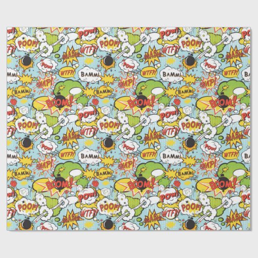 Comic Book wrapping paper Zazzle