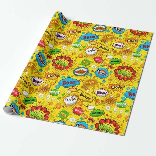 Comic Book Wrapping Paper